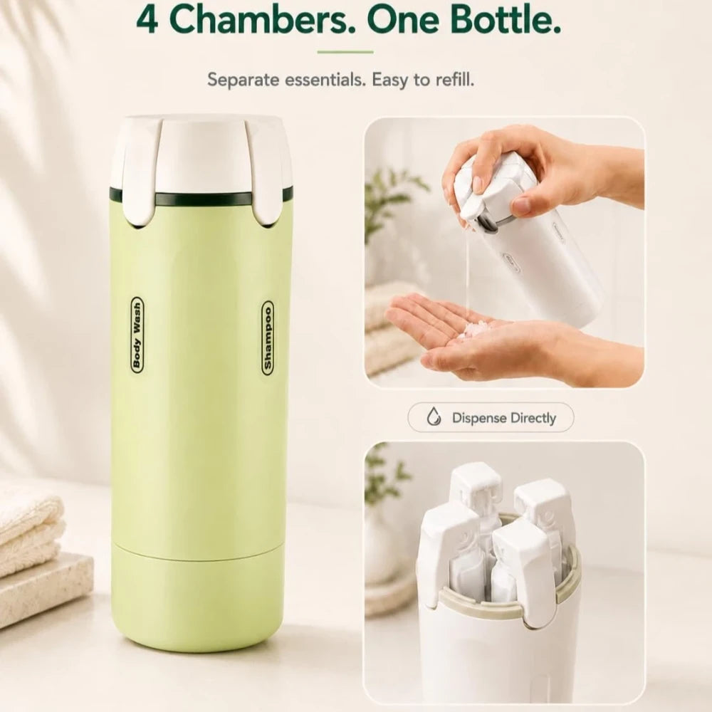 4 in 1 Travel Toiletry Dispenser